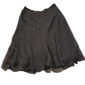 Kate Hill Black Pleated Midi Skirt